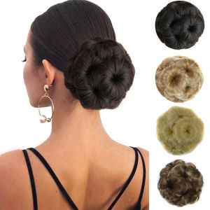 Synthesis Hair Bun Claw Curly Bride Crystral Bun Clip Hair Accessories For Women Clip-on Hair Extension Hair Wigs