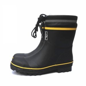SUPERLI Men Rainproof waterproof safety boots Outdoor Rubber Fishing Boots Steel Toe Steel Sole Safety Work Rain Boots Anti-stabbing and Anti-smashing Gumboots