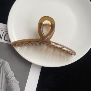 NAMSHEVA 13cm Large Size Jelly Hair Claw Clip Korean Vintage Fashion Shark Clip Daily Transparent Headdress Women Girl Hair Accessory