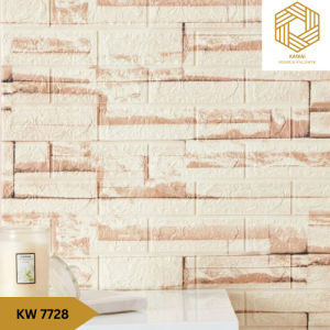 Kawaii Wallpaper - Wallpaper Dinding 3D Rock Brick / wallpaper 3D Foam 70cm x 77cm tebal 3mm High Quality