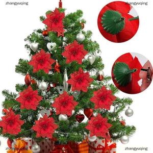 [COD] zhangyuqing ต้นคริสต์มาสเทียมดอกไม้ประดิษฐ์ทำจากผ้าไหมเทียมประดับต้นคริสต์มาสมีประกายวิบวับสำหรับวันหยุดงานแต่งงาน