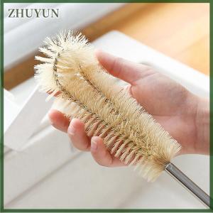 ZHUYUN Tay cầm bằng gỗ chai Cốc bàn chải thủy tinh chai làm sạch bàn chải phụ kiện nhà bếp