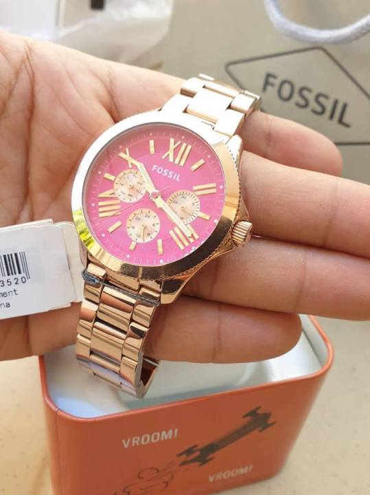 Fossil blue rose gold best sale