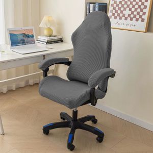 [ Free Shipping ] Gaming Chair Cover Elastic Office Chair Cover Stretch Printed Computer Chair Slipcover for Leather Office Game Reclining Racing Ruffled Gamer Chair Protector With Armrest Cover