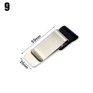 NALANILI Useful Portable Convenient Handmade Leather Notebook Holder Brass Pen Folder Stainless Steel Clips