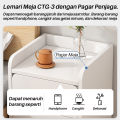 meja samping tempat tidur Meja Nakas Kecil 3 Susun Meja kamar tidur penyimpanan Modern sederhana. 