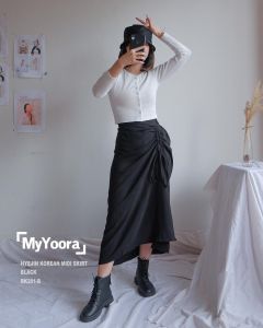 [MyYoora] HyeJin Korean Midi Skirt Rok Wanita RK201