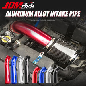 JDMGRAM Aluminum Alloy Car Intake Pipe Universal Cold Air Auto Intakes Hose Filter Pipes Automobile Interior Accessories