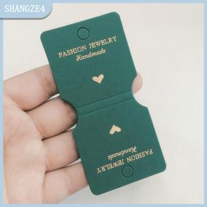 【SHANGZE4】 50 thẻ nhãn giấy đơn giản Thẻ quà tặng thủ công Thẻ Thẻ hiển thị trang sức Thẻ kẹp tóc Phụ kiện tóc có thể gập lại thẻ gói
