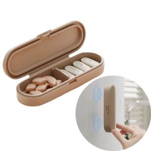 HOTOTO Individual Compartment ic Pill Organizer Moisture Proof Dust Proof Pill Box Exquisite ic Closure Travel Pill Organizer For Home