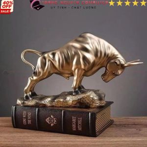 Tượng Bò Tót Phố Wall Mạ Vàng 35cm – Biểu Tượng Tài Lộc Thịnh Vượng & Bứt Phá - Trang Nguyễn Computer
