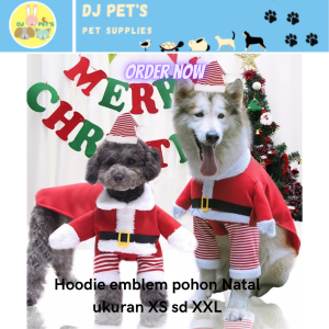 kostum natal anjing dan kucing kostum natal kucing kostum santa hewan