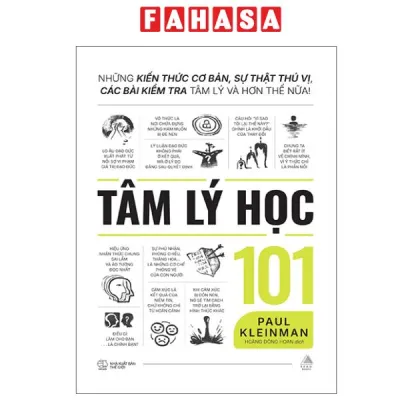 Fahasa - Sách - Tâm Lý Học 101 - Những Kiến Thức Cơ Bản Sự Thật Thú Vị Các Bài Kiểm Tra Tâm Lý Và Hơn Thế Nữa!