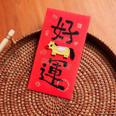 2026 New Year Plush Red Envelope Creative Cute Plush Red Envelope Q-version cartoons that girls love Beautifully designed for storing New Years money