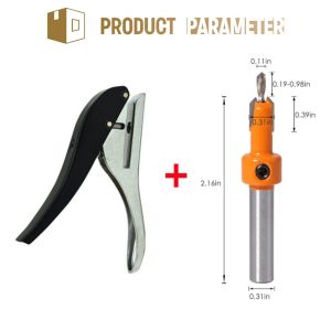 COD-8mm Edge Banding Hole puncher Pliers Screw cap cover Round Puncher for Woodworking with Countersink Drill Bit