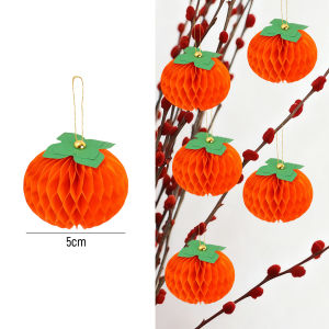 ลูกบอลรังผึ้งรูปลูกพลับ2ชิ้นตุ๊กตาแขวนกระดาษแบบแขวนสำหรับงานแต่งงานปีใหม่ตกแต่งเพดานเทศกาล