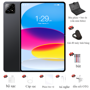 [Mua 1 Tặng 6] Máy tính bảng 2025 6SPro TAB Mẫu mới nhất Màn hình Full HD 10.8 inch Bộ nhớ 16GB + 512GB Dung lượng pin 15000mAh Hệ điều hành Android 15.0 Hỗ trợ 2 SIM Giao hàng miễn phí tận nhà Hỗ trợ WIFI 5G Tận hưởng Internet mọi lúc mọi nơi COD