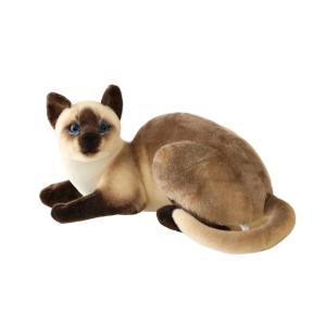 Simulation Siamese Cats Plush Toy PP Cotton and Embroidered Eyes Detail Easy To Clean for Various Age Room Display Decors