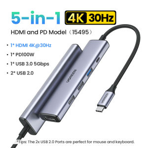 UGREEN 5-in-1 Type C to HDMI HUB with 4K 30hz HDMI USB 3.0 Card Reader for Thinkpad T14 MacBook M3 Pro M3 Max SAMSUNG S26 S25 Ultra iPad pro 2021 MacBook m3 m2 m4 m1 iPad Air 4 2020 MacBook Pro 2020