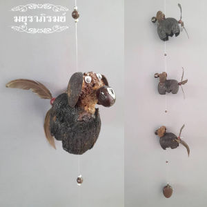 โมบายหมาน้อยแบบเส้น พร้อมแขวน