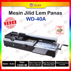 Mesin Jilid Lem Panas Semi Automatic WD-40A Ukuran A3 - Softcover Hardcover Kualitas Premium / Penerbit ( Mesin Binding untuk jilid percetakan fotocopy )
