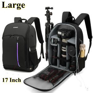 TONOใหม่ 2023 กันน้ำและกันกระแทก DSLR กล้องแล็ปท็อปกระเป๋าเป้สะพายหลัง 15.6 17 นิ้วกล้องวิดีโอกระเป๋าเป้สะพายหลังกระเป๋าที่มี Raincover สำหรับกล้