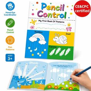 【SG Stock】Pencil Control Tracing Workbook for Kids My First Book of Patterns 50 Pages