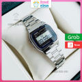 Đồng hồ casio điện tử A158, đồng hồ nam nữ dây thép không gỉ cao cấp full box thiếc. 