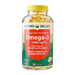 Spring Valley Omega 3 1000mg Bổ Sung Omega-3 EPA DHA Hỗ Trợ Tim Mạch Não Bộ Và Sức Khỏe Tổng Thể
