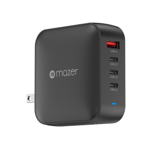 Mazer Charger 60W 70W 100W 165W GAN Prestige Fast Charging Charger USB-C + USB-A with Travel Pin