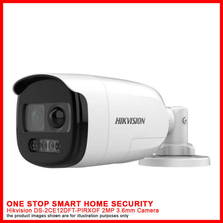 Hikvision Ds 2ce12dft Pirxof 3 6mm 2mp Colorvu Pir Siren Alarm Fixed