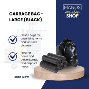 GARBAGE BAG LARGE BLACK / PACK