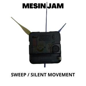 Mesin Jam Dinding Sweep Movement Quartz Universal Silent Senyap Tanpa Detak Tanpa suara