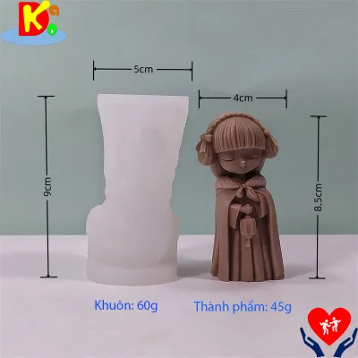 Khuôn Silicon 3D Hình Công Chúa Tiểu Thư Làm Đá Lạnh Nến Tượng và Nhiều Loại Khác Dẻo Dai Bền.