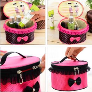 PETISEE ผู้หญิง การท่องเที่ยว ผู้จัดงาน กระเป๋าแต่งหน้าลูกไม้ ของใช้ในห้องน้ำ กระเป๋าเอนกประสงค์ เครื่องสำอาง