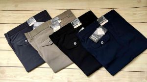 celana kerja kantor pria hitam fotmal size 27 - 44