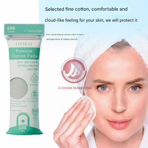 100pcs Round Cotton Pads Cotton Pads for Make-Up Extra Soft and Lint-Free Cotton Pads Double-Sided Makeup Removal WD-L25