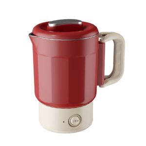 MIRELINA 800ml Ấm đun nước điện Di động Thép không gỉ 304 Ấm đun nước mini Đã nâng cấp Có thể gập lại Máy sưởi nhỏ Du lịch