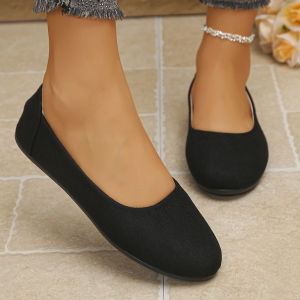 Free Shipping Autumn New WomenS Shoes Korean Style Slip-On Soft-Soled Shallow-Toe Flats WomenS Large Size Flat WomenS Loafers For Women