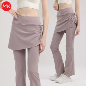 MK CASUAL PANTS Elice Womens High Waist 2-in-1 Skirt Pants & Stretchy Bootcut Flare Leggings Seluar Perempuan  [P2/983]