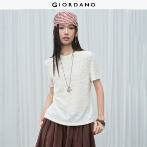 GIORDANO Women T-Shirt Round Neck Short Sleeve T-Shirt Casual Stylish Trendy Elegant Comfortable Fashion Classic 18326507