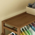 Wardrobe Wooden Colthes Rack with Trouser Hanger Coat Rack Clothes Cabinet Modern Storage Solid Wood Clothes Hanger. 