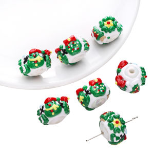 1 chiếc hạt cườm rời giáng sinh thủ công hạt bằng acrylic 16mm cho móc khóa tự làm mặt dây chuyền phụ kiện đồ trang sức trang trí làm thủ công