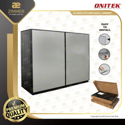 AE Zimmer Alubox Kitchen Cabinet DIY Aluminium and ACP Wall & Base Cabinet 5 Feet 1 Set Termite Proof Water Resistant Easy Assemble Flat Packing