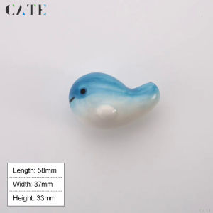 Simple Childrens Room Drawer Knobs Ceramic Animal Wardrobe Door Handle Simple Cabinet Single Hole Handle Cute Ceramic Handle