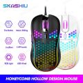 SKYSHIU M1 RGB Hollow Mouse Wired Gaming Mouse Lightweight Compatible with PC/Computer/Laptop. 