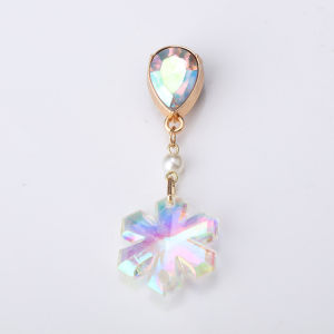 Charm cross Jibbitz Kim Loại Khóa Giày Lỗ Phụ Kiện Giày Kim Cương Mặt Dây Chuyền Hoa Ngọc Trai Thời Trang Sticker Dép cross