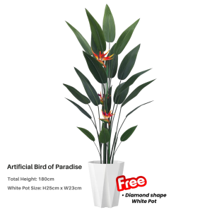 【SG Evergreen】Artificial Bird of Paradise - Tropical Indoor Plant for Home Office Decor Fake Plants with Pot Artificial Plant Fake Tree Artificial Potted Plants
