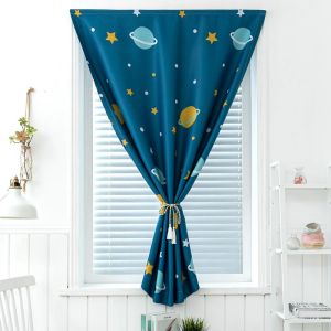 Rental House Without Punching Simple Installation Velcro Curtains Blackout Small Short Bedroom Living Room Custom Finished Product