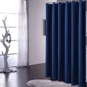 【Mall Quality】180/200/220/240CM shower curtain Bathroom Shower Curtain Waterproof Curtain blue shower curtains black white grey blue solid color Thickened polyester waterproof shower curtain